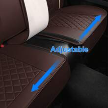 Unique Stylish Car Seat Covers For Women&Men, Waterproof & Wear Resistant Auto Seat Protectors, Easy To Clean Universal Fit Vehicle Seat Cushion Covers For Cars SUV Sedan, All Weather Protection (Brown With Beige Line) - 咖色和米色 - 查看 9