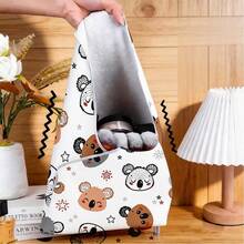 1pc Self-Adhesive Magic Wrap Cloth, Cartoon Koala & Star Print Self-Stick Fabric, Soft, Scratch-Resistant, Escape-Proof Cat Wrap Blanket (Reusable), Washable, Durable Cat Bed Mat, Cat Grooming & Calming Towel With Cute Koala Design - Multicolor - View 11