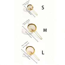 3pcs/1pc Stainless Steel Fine Mesh Strainer Spoon With Handle - Spice Powder Sifter, Coarse Salt Sifter, Kitchen Tool - Gold - View 10