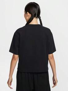 NIKE 女款 AS W NSW SS T恤 BOXY SCRIPT 针织圆领短袖 TIH7608-010 - 黑色 - 查看 2