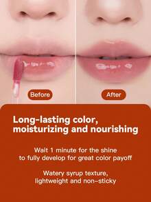 Rom&Nd 1入 3.5g Juicy Lip Tint 01 Pomelo Peel，保濕不乾澀長效橘色唇釉，適合日常工作約會，清透玻璃唇妝唇部化妝品 - 這果汁唇釉 01 柚子皮 - 查看 4