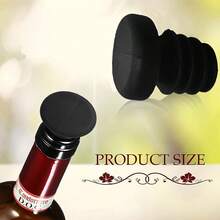 3/6pcs Silicone Wine Bottle Stoppers - Leak-Proof Seal For Alcohol And Oil Bottles - Reusable Soft Cork, Suitable For Christmas, Halloween, Easter, Thanksgiving - Durable Beverage Preservation - Multicolor - View 8