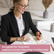 Planner 2026-2027, Academic Year Monthly And Weekly Calendar Planner, Jul 2026 - Jun 2027, Hardcover Teacher Student Planning Agenda Book With Tabs, Perfect For School Office Supplies, 6.3" X 8.5" - Wildflowers - Màu A - Xem 7