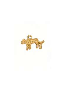 1 chiếc/7 chiếc Mặt dây chuyền hình đầu sư tử, cú, bọ cánh cứng, mèo, sóc, báo, sư tử bằng thép không gỉ theo chủ đề thế giới động vật hoạt hình, thích hợp để đeo hàng ngày, làm quà tặng, hoặc phối hợp trong các dịp lễ hội. - Vàng - Xem 12