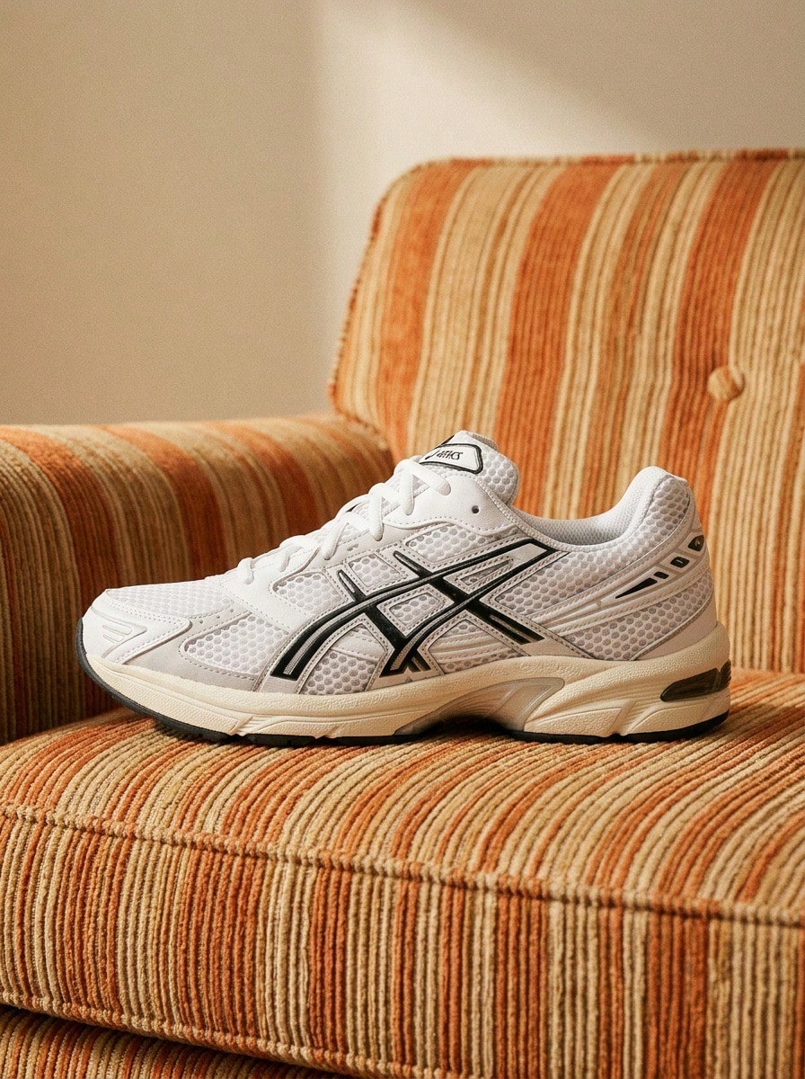 Asics GEL-1130™ 男女通用稳定型跑步鞋,复古设计,采用现代合成皮革和 GEL 后跟缓震技术,带来日常舒适穿着体验 1201A256-118 - 白雲灰 - 查看 1
