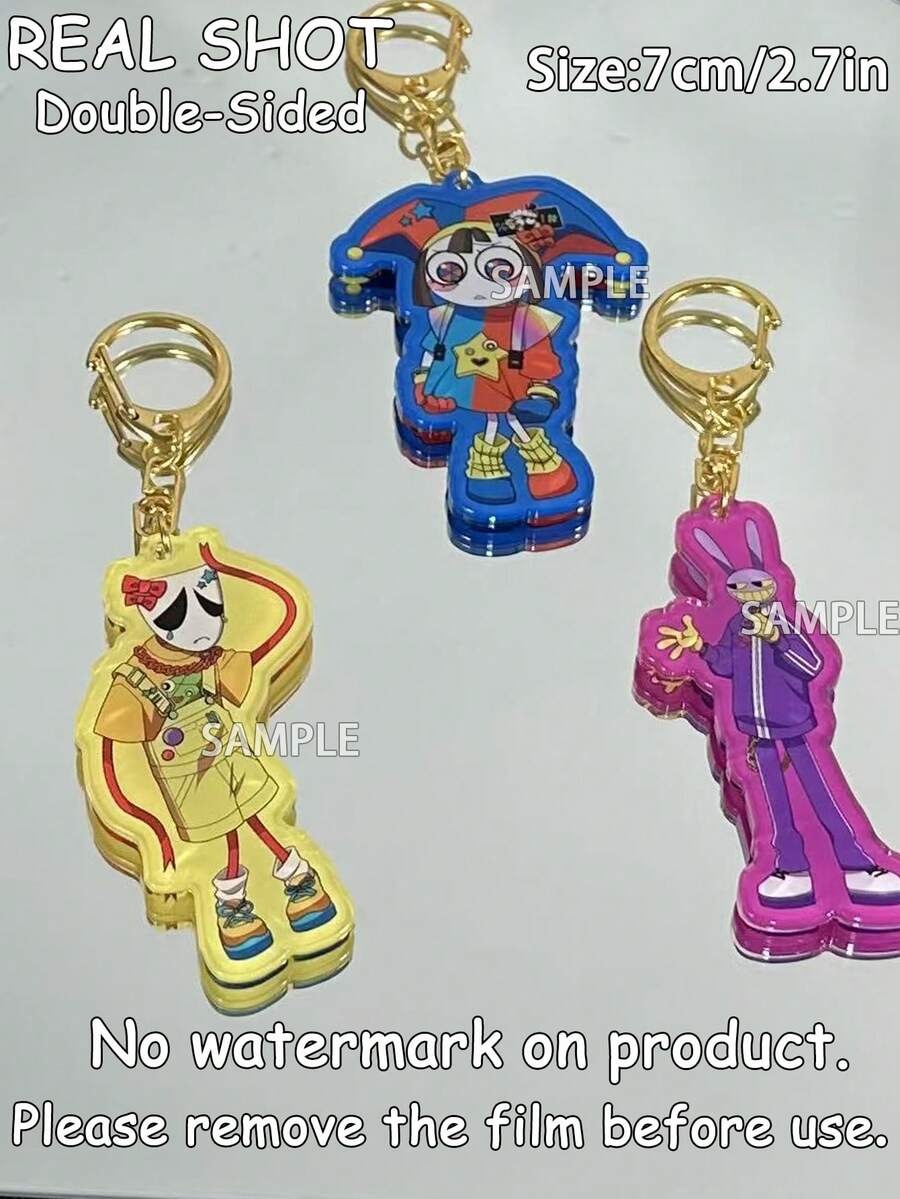 Móc khóa TADC, Móc khóa, Pom-Ni, Jax, Móc khóa Gangle, Hàng hóa dành cho người hâm mộ Anime, Móc khóa hai mặt, Móc khóa sưu tầm, Phụ kiện túi xách, Phụ kiện xe hơi, Quà tặng ngày lễ, Quà tặng sinh nhật - Nhiều màu - Xem 1
