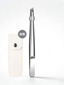 2/1pc Slanted Eyebrow Tweezers, Hair Removal Tweezers, Sturdy Slanted Tip Beauty Tool Suitable For Eyebrows, Fine Hair, Mustache, For Home, Travel, Salon And Spa Use - Stainless Steel - View 11