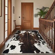 Cow Print Pattern Area Rug Washable Rug Vintage Traditional Floor Cover Foldable Thin Retro Accent Indoor Non Slip Carpet Print Mat Bedroom Living Room Bathroom Home Decor Large Carpets Dining Room Rug Kitchen Rugs For Entryway - A - Xem 16