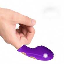 Vibrating Finger Vibrator Silicone  Stimulation G-Spot Massager Vaginal Nipples Stimulator Protable Adult  For Women Masturbation - Một cỡ - Xem 2