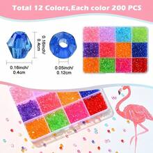 800 piezas/Set 12 Colores Cuentas Facetadas de Doble Cono, Materiales DIY para Pulseras, Collares, Aretes y Manualidades - Multicolor - Ver 4