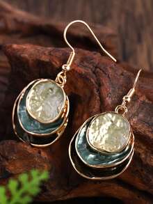 Bộ trang sức 3 món phong cách Bohemian bằng hợp kim kẽm tráng men, bao gồm vòng cổ và bông tai, món quà thanh lịch dành cho phụ nữ vào ngày Valentine, các bữa tiệc và ngày lễ, trang sức dự tiệc. - Nhiều màu - Xem 5