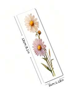 10pcs Acrylic Flower Shaped Bookmarks With Tassels, Transparent Floral Bookmarks In Multiple Colors, Learning Supplies, Office Stationery, Suitable Gift For Readers And Students - Flower-shaped Bookmark - View 9