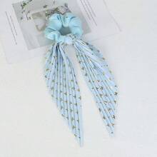 1pc Handmade Pleated Scrunchie With Vintage Ribbon, Suitable For Any Occasion Hair Tie,Festival,Party - Multicolor - View 8