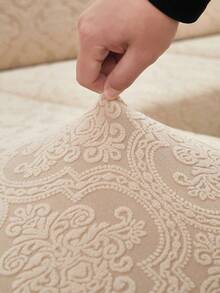 1 vỏ đệm sofa màu kaki dệt jacquard, chống trượt, co giãn, có thể tháo rời và giặt được, phù hợp với sofa hình chữ L và sofa 1/2/3/4 chỗ ngồi, sử dụng được quanh năm. - Màu Khaki - Xem 5