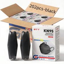 202pcs, Value-For-Money Suit, KN95 Face Mask, More Space, Five Layers Of Ventilation, Disposable High-Quality KN95 Mask. Black And White, Filtering Efficiency Of 98%, Very Suitable For Home, School, Office, Outdoor, Camping, Unisex! - 202pcs - View 11