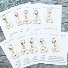 Bộ 5/10 móc khóa hình cừu mini dễ thương kèm thiệp nhỏ động viên, quà tặng lý tưởng cho gia đình và bạn bè, quà tặng hình cừu, phụ kiện trang trí túi xách, quà tặng Eid Al-Adha, quà nhỏ giá rẻ. - Nhiều màu - Xem 3