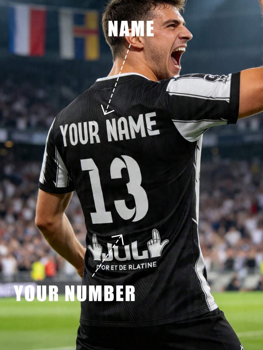 Jersey Sepak Bola Kustom dengan Nama dan Nomor, Kaos Sepak Bola Bergaris, Pakaian Tim Olahraga Piala Dunia, Seragam Atletik untuk Pertandingan, Hadiah untuk Penggemar. - MultiWarna - View 1