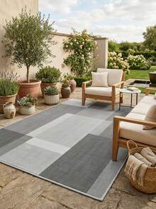 1PC Rug, Carpet, Area Rug, Door Mat, Nordic Modern Creative INS Style - Design Abstract Geometric Color Block Patchwork Pattern - Outdoor Carpet, Entrance, Balcony, Garden, Outdoor, Patio, Living Room, All Season Soft Machine Washable Rug Mat, Home Decor - Multicolor - View 2