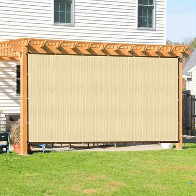 Outdoor Shade Net Gap Privacy Fence Screen, Outdoor Sun Shade Net, High-Density Polyethylene With Mesh Holes And Brass Grommets, 90% Shade Rate And UV Protection With Uniform Weaving, Breathable And Non-Stuffy. Suitable For Pavilions, Dog Houses, Gardens, Canopies, Backyards And Lawns. Multiple Sizes Available, Easy To Hang.