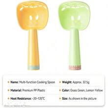 Multi-Functional Cooking Spoon, Egg Separator & Strainer - Lemon Yellow - View 5