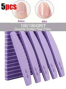 10/5PCS/1PC Purple/Pink Multi-Specification Sponge Nail File Set, Soft And Durable Sponge Nail Polisher, Easy To Grip, Used For Filing And Polishing Nails - Multicolor - View 15