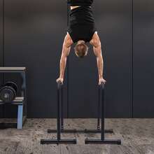 Dip Bar, Adjustable Parallel Bars For Home Workout, Dip Station With (440 LBS) Loading Capacity, Black - A - View 2