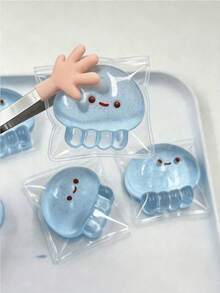 2 món đồ chơi mềm hình sứa Taba, bóng giảm căng thẳng & thư giãn | Phụ kiện bàn làm việc hoàn hảo, quà tặng nhỏ bỏ túi, phần thưởng trong lớp học, quà tặng hoạt động cho tiệc sinh nhật, ngày lễ. - màu xanh da trời - Xem 1