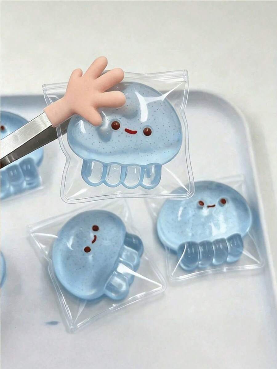 2 món đồ chơi mềm hình sứa Taba, bóng giảm căng thẳng & thư giãn | Phụ kiện bàn làm việc hoàn hảo, quà tặng nhỏ bỏ túi, phần thưởng trong lớp học, quà tặng hoạt động cho tiệc sinh nhật, ngày lễ. - màu xanh da trời - Xem 1