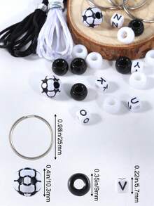 Soccer Keychain Making Kit, Sport Bead Charm For Jewelry Making, Sport Theme Party Favor Gift, Backpack Accessories Jewelry Making Supplies - Charm - View 4
