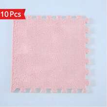 36 piezas Alfombra de parche de peluche, Alfombra suave y linda para el lado de la cama, Alfombra de espuma rompecabezas, Cojín de ventana cuadrado, Decorativo para sala de estar, dormitorio, tatami, sala de juegos, 30 x 30 cm, Alfombra lavable y recortable para todas las estaciones - Multicolor - Ver 49