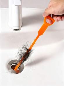 1/3pcs Multi-Functional Drain Cleaner Tool With Hair Collector, Suitable For Sink, Pipe, Basin, Toilet, Bathroom And Kitchen Cleaning - A - View 3