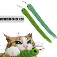 2pcs Pet Dog & Cat Snake Toys, Soft Linen Material With Rustling Sound, Suitable For Cat Interactive Exercise, Approx. 42cm Long, Fits All Breeds - Multicolor - View 8