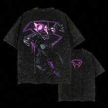 Miles Morales Print Washed Cotton T-Shirt, Vintage Graphic Tee Washed For Fans Super Hero Movie, Design Top Cotton Streetwear Comic Superheroes T-Shirt Clothes Menswear Womenswear, T-Shirt Unisex Hot 2025,Cosplaysummer Outfits For Women - màu đen - Xem 10