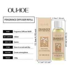 OUHOE 100ml Repuesto para Difusor de Aromas con Aceite de Jazmín y Vainilla | Esencia Concentrada y Duradera | Aromaterapia Relajante para Aliviar el Estrés | Ambientador de Hogar,regalos para hombres y mujeres adecuados para Día de la madre, Día del padre, cumpleaños, bodas y fiestas,baño,cocina,hogar,ofertas,Envío Gratis - Paquete de recambios para difusor de aromas - Ver 11
