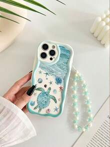 Ốp lưng điện thoại chống rơi hình rùa biển bóng bẩy, viền lượn sóng, chất liệu TPU mềm mại, kèm vòng tay hạt cườm thủ công, tương thích với iPhone XR/7/8, 15 Pro Max, 13, 14, 11. Ốp lưng TPU mềm dẻo chống rơi, cũng tương thích với Galaxy S24, Galaxy S24+, Galaxy S24 Ultra, Galaxy S22, Galaxy A13 4G, Galaxy A52, A52s 5G, Galaxy A23, Galaxy A35, Galaxy A25, Galaxy A73, Note 11, 11 Lite. - Nhiều màu - Xem 6