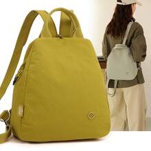 2026 Nuevas llegadas Mochila pequeña de viaje para mujer Moda Verano Nueva mochila Bolso de mujer Bolso de mano impermeable de nailon de ocio - Palma dorada - Ver 4