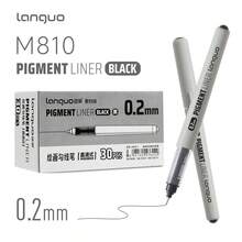 4支黑色0.2mm/0.3mm/0.4mm/0.5mm细头马克笔，适用于钥匙标记、绘画、思维导图、图表、子弹笔记、服装DIY、设计制图和注释。 - 彩色 - 查看 13