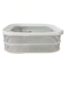 1/2/3/4 Layers Transparent Food Storage Containers Set, PP Material Refrigerator Organizer Boxes, Stackable Kitchen Airtight Meal Prep Containers For Steak, Cooked Meat, Cheese, Cereal Etc., With Lids Space Saving - Multicolor - View 12