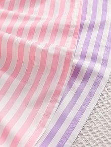 2pcs/Set Summer Fashion Girls Dress, Minimalist Striped & Printed Pattern Sleeveless Casual Comfortable Girls Dress, Suitable For Vacation, Outdoor, Daily Wear - Multicolor - View 7