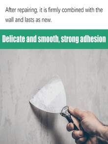JUE FISH Multi-Purpose Wall Repair Paste - Suitable For Various Wall Issues Such As Cracks, Peeling Paint, Stains And Nail Holes. This Fine Paste Is Easy To Apply And Smooth, Leaving A Seamless, Anti-Yellowing And Anti-Cracking Finish. Its Moisture-Resistant Formula Also Works Well In Bathrooms And Kitchens. It Can Easily Repair Wall Imperfections And Restore Walls To A Clean, New Look. A Practical And Useful Product For Home Wall Renovation And Maintenance. - A - View 7