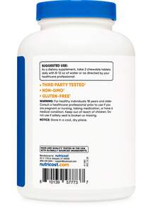 Nutricost Vitamin C Chewable (1,000mg) 240 Tablets - Vegan, GMO-Free, 120 Servings - 240個裝 - 查看 4