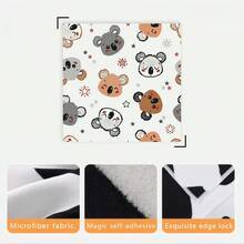 1pc Self-Adhesive Magic Wrap Cloth, Cartoon Koala & Star Print Self-Stick Fabric, Soft, Scratch-Resistant, Escape-Proof Cat Wrap Blanket (Reusable), Washable, Durable Cat Bed Mat, Cat Grooming & Calming Towel With Cute Koala Design - Multicolor - View 5
