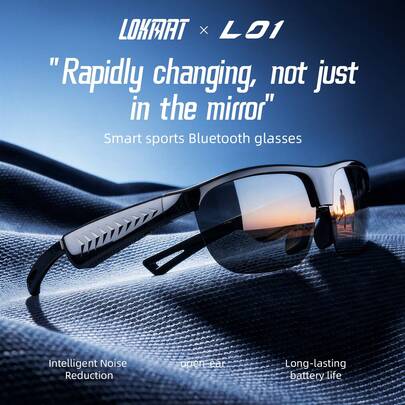 Kính thông minh Bluetooth LOKMAT L01 với Bluetooth 5.4, thiết kế đeo hở tai, phát nhạc, xử lý cuộc gọi, khả năng chống nước hàng ngày và nhiều chức năng khác.