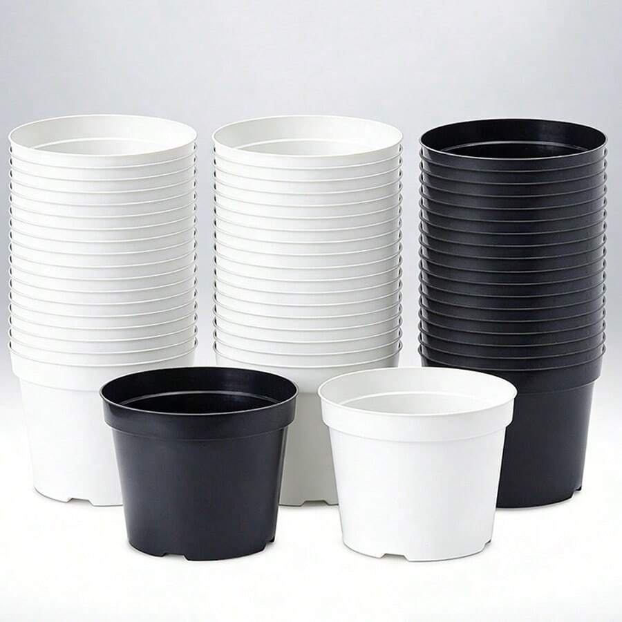 10 chậu nhựa tròn nhỏ dùng để ươm cây mọng nước – Chậu ươm cây nhẹ, tái sử dụng được, thích hợp trồng cây trong nhà, ươm hoa nhỏ và trồng xương rồng. - A - Xem 1