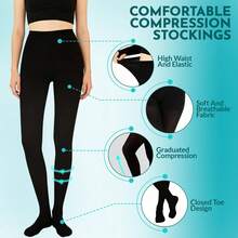 AILAKA 20-30mmHg Compression Pantyhose For Women Graduated Support Compression Tights Closed Toe Medical Compression Stockings High Waist Compression Leggings For Varicose Veins, Edema, DVT - View 22