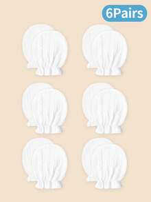 6 Pairs 0-6 Months Baby Anti-Scratch Mittens, Soft Breathable Unisex Newborn Gloves, Skin-Friendly Comfortable For Sleeping, Playing And Daily Use - 6 Pairs - View 14