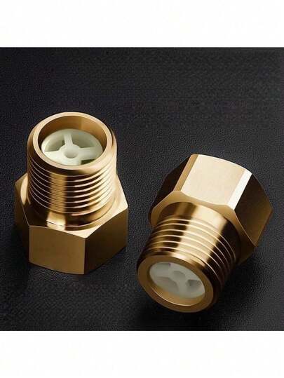 Brass Check Valve, G1/2 Internal Thread To G1/2 External Thread Anti-Backflow One-Way Toilet Plug - Suitable For Kitchen Faucets, Water Tanks, Water Heaters And Bathroom Pipes, RV.
