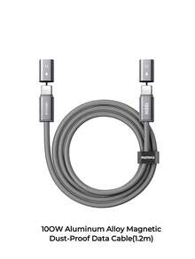 REMAX 100W Magnetic Adsorption Data Cable With Dust Cap - Grey - View 7