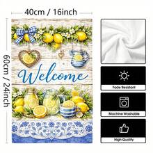 Set Handuk Motif Lemon 2 Buah - Handuk Dekoratif, Gaya Tuscany, Mikrofiber Super Penyerap, Dapat Dicuci dengan Mesin, Cocok untuk Dekorasi Liburan, Memasak, Memanggang, Hadiah Pindah Rumah, dan Membersihkan, Ideal untuk Dapur dan Kamar Mandi - MultiWarna - View 8