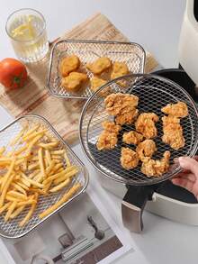 1pc Stainless Steel Air Fryer Accessories Set, Multi-Function Stackable Rack, Dehydrator Tray, Grill Basket, Grill Rack, Dishwasher , Suitable For Oven And Air Fryer, Healthy Baking Essential For Holidays - Multiple Styles - View 3